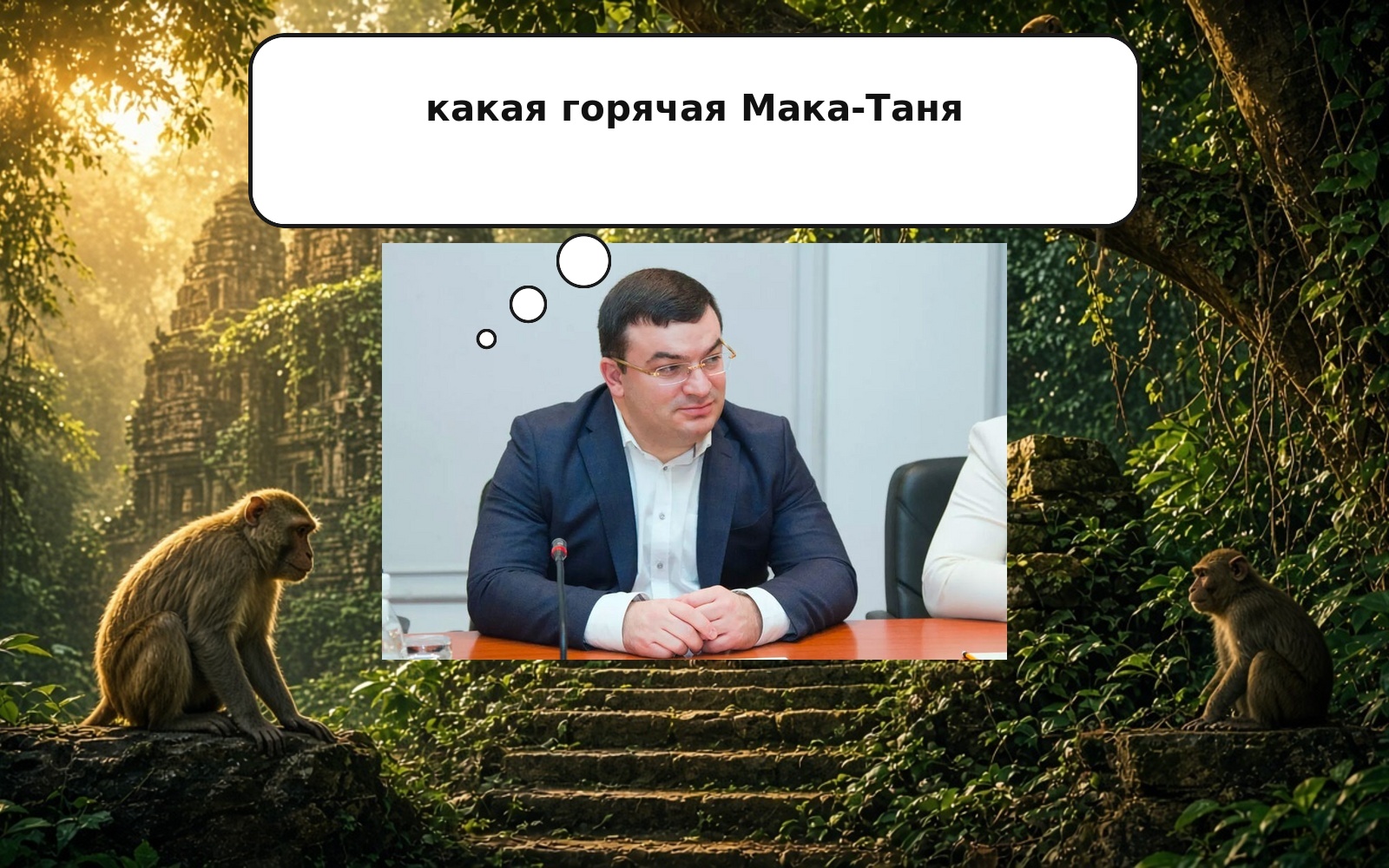 Макака-Вова думает о Мака-Тане